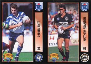 1994 Dynamic Rugby League Series 2 - Dual Promos #NNO Darren Britt / Matt Adamson Front